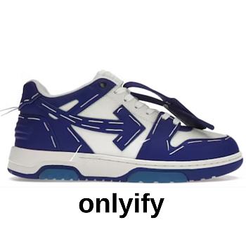 OFF-WHITE Out Of Office Sartorial Stitching White Dark Blue OMIA189S23LEA0140148