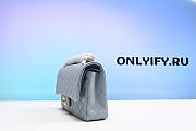 CHANEL Caviar Quilted Jumbo Double Flap Light Blue - 2