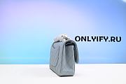 CHANEL Caviar Quilted Jumbo Double Flap Light Blue - 3