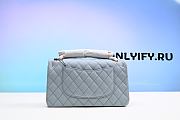 CHANEL Caviar Quilted Jumbo Double Flap Light Blue - 6