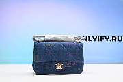 CHANEL 22S BAG Mini Denim blue Denim fabric - 1