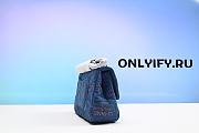 CHANEL 22S BAG Mini Denim blue Denim fabric - 3