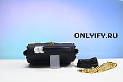 Fendi Fendace La Medusa Medium Handbag Gold Baroque Print  8.6H 9.9W 5.9D - 2