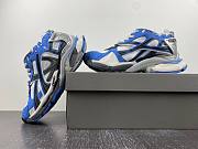 Balenciaga Runner Sneaker in blue, white and grey nylon and suede-like fabric 772774-W3RNY-4912 - 4