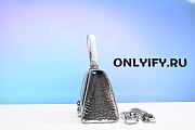  Balenciaga Coco-Print Hourglass Bag Mini Silver 592833.1S495 - 5