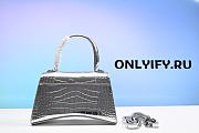  Balenciaga Coco-Print Hourglass Bag Mini Silver 592833.1S495 - 2