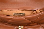 CHANEL Dark Beige Quilted Goatskin Leather Chanel 19 Large Flap Bag - 5