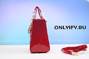 Lady Dior Medium Red Patent Leather QS04924 - 6