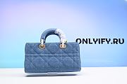  DIOR | Lady D-joy Bag Blue Cannage Denim - 26 x 13.5 x 5cm - 2