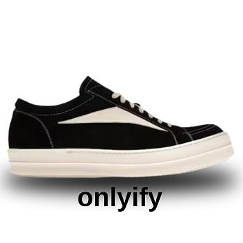 Rick Owens Strobe Vintage Low Black Suede RU01C4897-LVSLPO-911/RU02C7897-LVSLPO-911