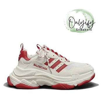 Adi + Paris Balenciaga Joint 1.0 Original Low Eight Layer Combination White Red 001