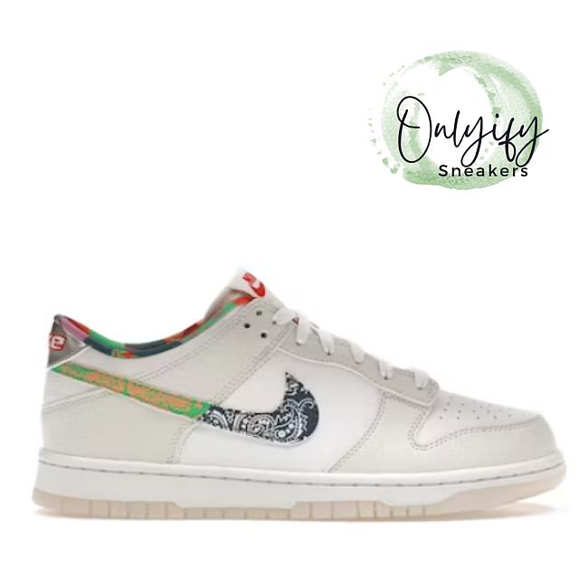  Nike Dunk Low White Multi-Color Paisley (GS) FN8913-141 - 1