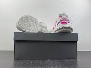 Balenciaga Track Sock Sneaker in white and neon pink knit and nylon 736328W3SKC9055 - 6
