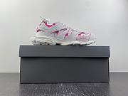 Balenciaga Track Sock Sneaker in white and neon pink knit and nylon 736328W3SKC9055 - 5