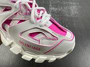Balenciaga Track Sock Sneaker in white and neon pink knit and nylon 736328W3SKC9055 - 3