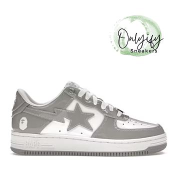  A Bathing Ape Bape Sta Patent Leather White Grey (2023) 1I70-291-021