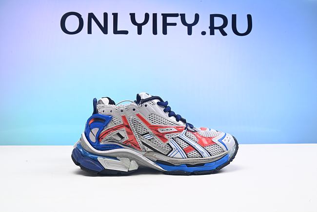 Balenciaga Runner Sneaker in grey, blue, red and black mesh and nylon mesh and nylon 677403W3RB61264 - 1