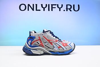 Balenciaga Runner Sneaker in grey, blue, red and black mesh and nylon mesh and nylon 677403W3RB61264