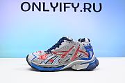 Balenciaga Runner Sneaker in grey, blue, red and black mesh and nylon mesh and nylon 677403W3RB61264 - 2