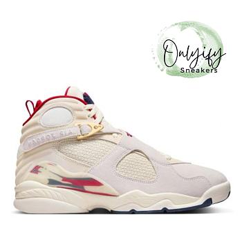 Air Jordan 8 Retro SP SoleFly Mi Casa Es Su Casa Sail Fossil Varsity Red Metallic Gold FJ2850-107
