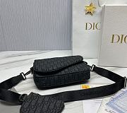 Dior Saddle Triple Pouch Black Dior Oblique Size 18 x 25 x 5 cm - 6