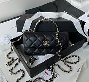 Chanel Flap Handle Black Bag Size 17 cm - 1