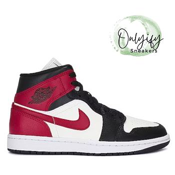 Air Jordan 1 Mid Gym Red Off Noir BQ6472-160