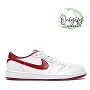 Air Jordan 1 Retro Low White Varsity Red - 705329-101 - 1