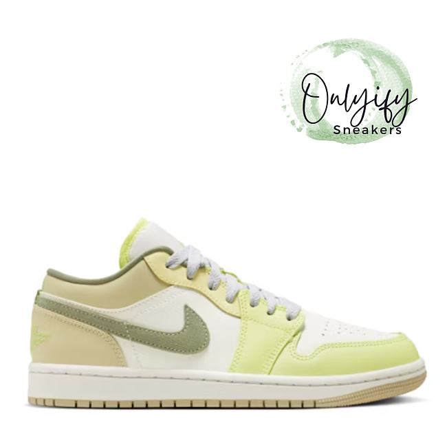 Air Jordan 1 Low Sail White Oil Green (Women's)  FD9906-131 - 1