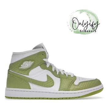 Air Jordan 1 Mid Green Python (Women's)  DV2959-113