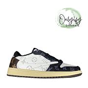 Travis Scott x LV x Nike Air Jordan 1 Low Brown Black White CM7866-126 - 1