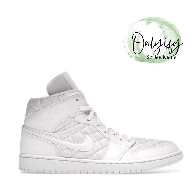 Air Jordan 1 Mid Quilted White (Women's) DB6078-100  - 1