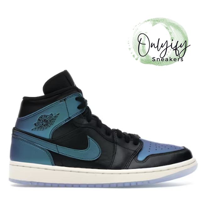 Air Jordan 1 Mid Iridescent Black (W) BQ6472-009 - 1