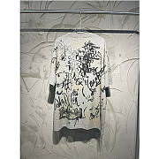 Balenciaga Women's Gray Skater Graffiti-print T-shirt - 5