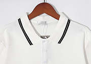 CHRISTIAN DIOR 2022 New Summer Cotton White Polo Shirts - 4