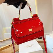 Dolce & Gabbana Small Polished Calfskin Sicily Bag 'Red' BB7117A10378M307 size 23 - 2