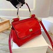 Dolce & Gabbana Small Polished Calfskin Sicily Bag 'Red' BB7117A10378M307 size 23 - 3