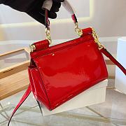 Dolce & Gabbana Small Polished Calfskin Sicily Bag 'Red' BB7117A10378M307 size 23 - 5