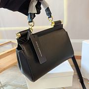 Dolce & Gabbana Small Sicily Bag Print Dauphine Calfskin Black BB7116A100180999 size 23 - 2