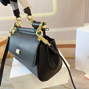 Dolce & Gabbana Small Sicily Bag Print Dauphine Calfskin Black BB7116A100180999 size 23 - 4