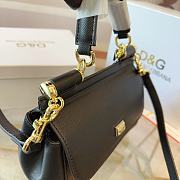 Dolce & Gabbana Small Sicily Bag Print Dauphine Calfskin Black BB7116A100180999 size 23 - 5