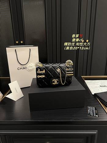 Chanel Mini Flap Bag 2021 Black 20cm x 12cm