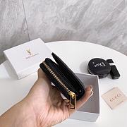 SAINT LAURENT Monogramme quilted pebbled-leather wallet 10cm x 9cm - 2