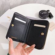 SAINT LAURENT Monogramme quilted pebbled-leather wallet 10cm x 9cm - 6