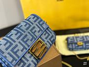 Fendi denim baguette bag medium size (20cm x 12cm) - 4