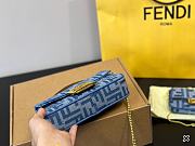 Fendi denim baguette bag medium size (20cm x 12cm) - 5