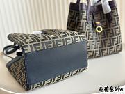 FENDI Women Origami Black FF Jacquard Fabric Bag 27cm x 25xm - 5