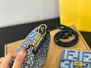 Fendigraphy Mini Light blue FF denim fabric mini bag 8BS081AS3FF1PLN 16cm - 2