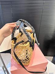 Miu Miu Woven Black Tote Bag 23cm x 19cm - 4