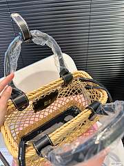 Miu Miu Woven Black Tote Bag 23cm x 19cm - 3